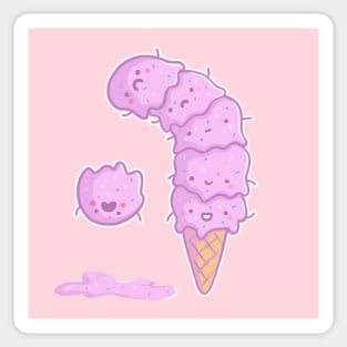 Super Cute Ice Cream Disaster Sticker